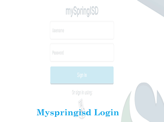 Myspringisd Login @ my.springisd.org