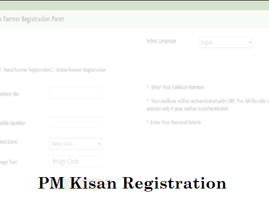 PM Kisan Registration @pmkisan.gov.in