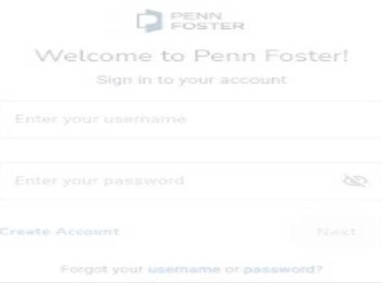 Penn Foster Student Login @pennfoster.edu